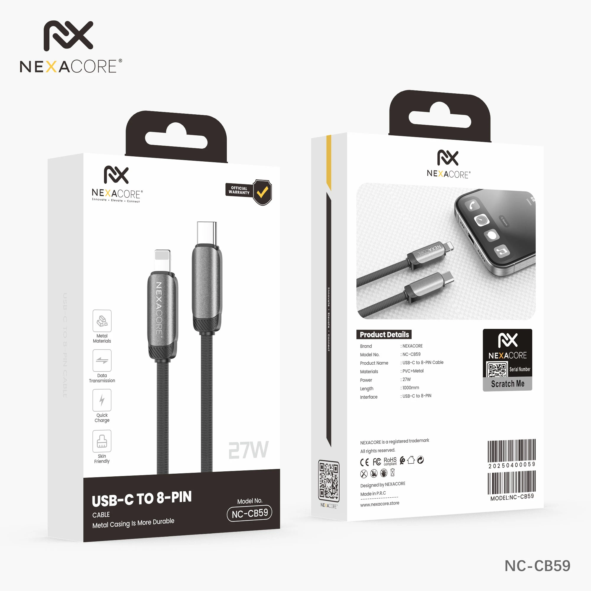 NEXACORE - NC-CB59 USB CABLE FAST CHARGE